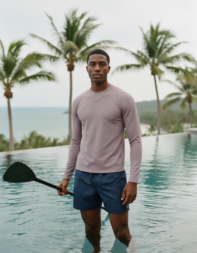 Men's Burnished Lilac rash guard