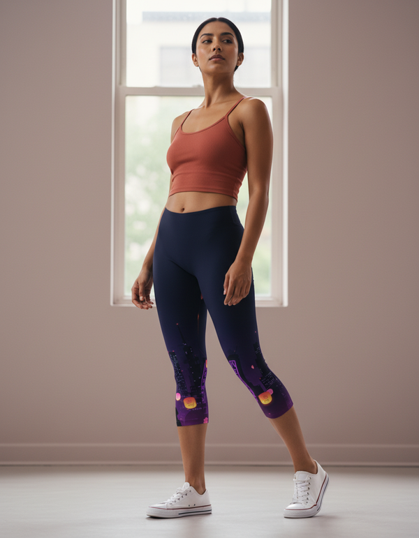 Neo-Tokyo capri leggings