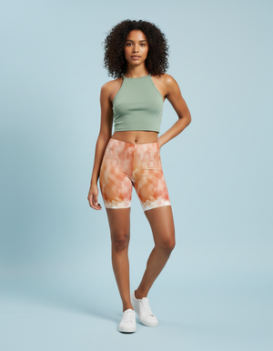 Burnt Sienna Mosaic Short Shorts Short Shorts — Dripper