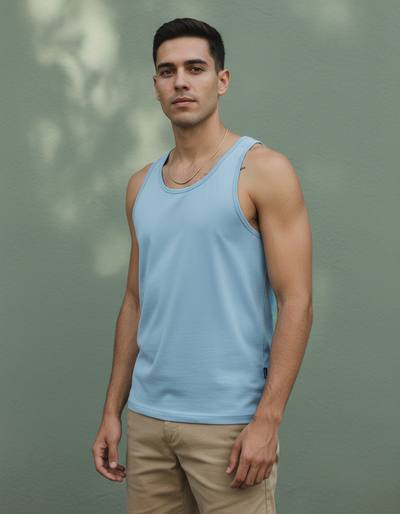 Men's Baby Blue Tank Top tank top
