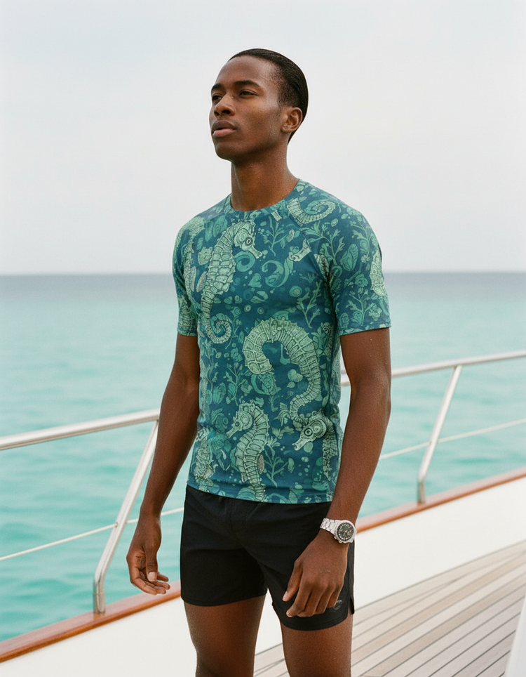 Men's Seahorse Rash Guard