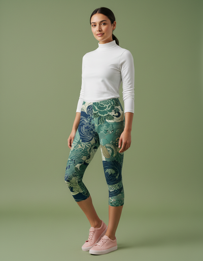 Transformative Teal Nami Capri Leggings capri leggings