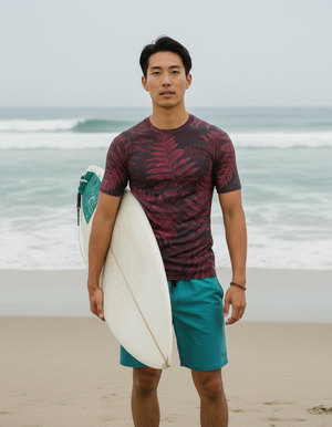 Men's Amaranth Emerald men's short-sleeve rashguards