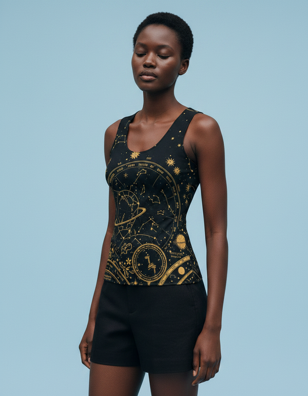 Celestial Atlas women's tank tops