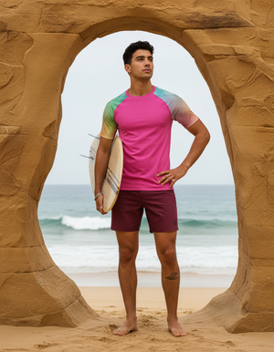 Mosaic Rash Guard Men's Rashguard — Dripper