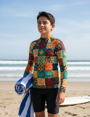 Hot Pink Pulse Youth Rash Guard Youth Rash Guard — Dripper