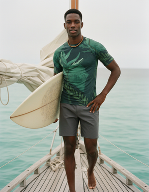 Men's Alexandrite Tropique men's short-sleeve rashguards