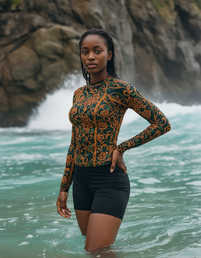 Women's Coral Tana rash guard