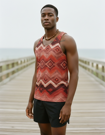 Men's Fiery Red Andes Tank Top tank top