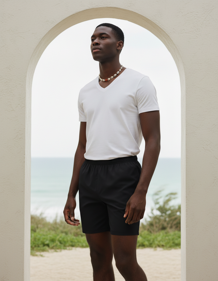Midnight Black Men's Swim Trunks Men's Swim Trunks — Dripper