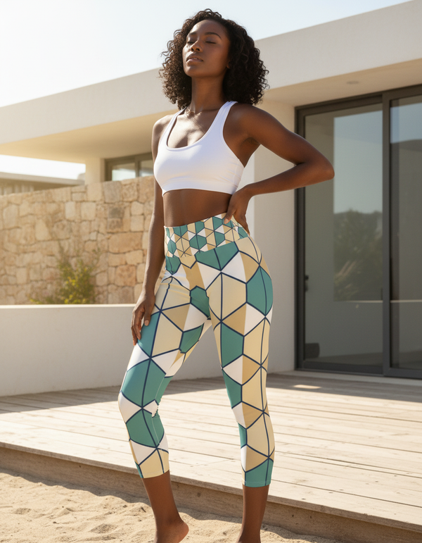 Turtle Capri Yoga Leggings Capri Yoga Leggings — Dripper