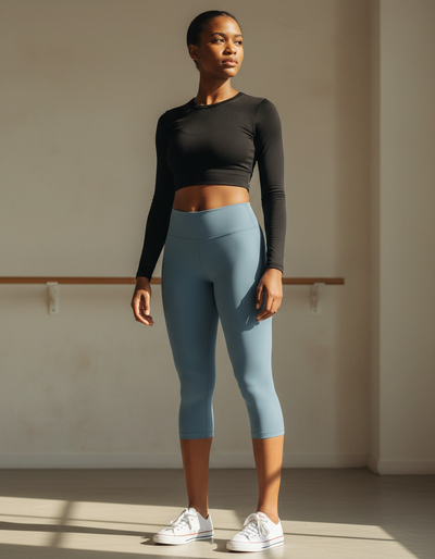 Pewter Blue Capri Leggings capri leggings