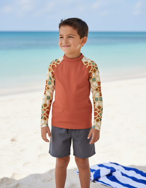 Burnt Sienna Albaicín Kids Rash Guard Kids Rash Guard — Dripper