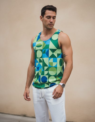 Men's Runway Emerald Kandinsky Tank Top tank top