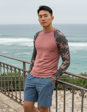 Tea Rose Mizu Rash Guard Men's Rashguard — Dripper
