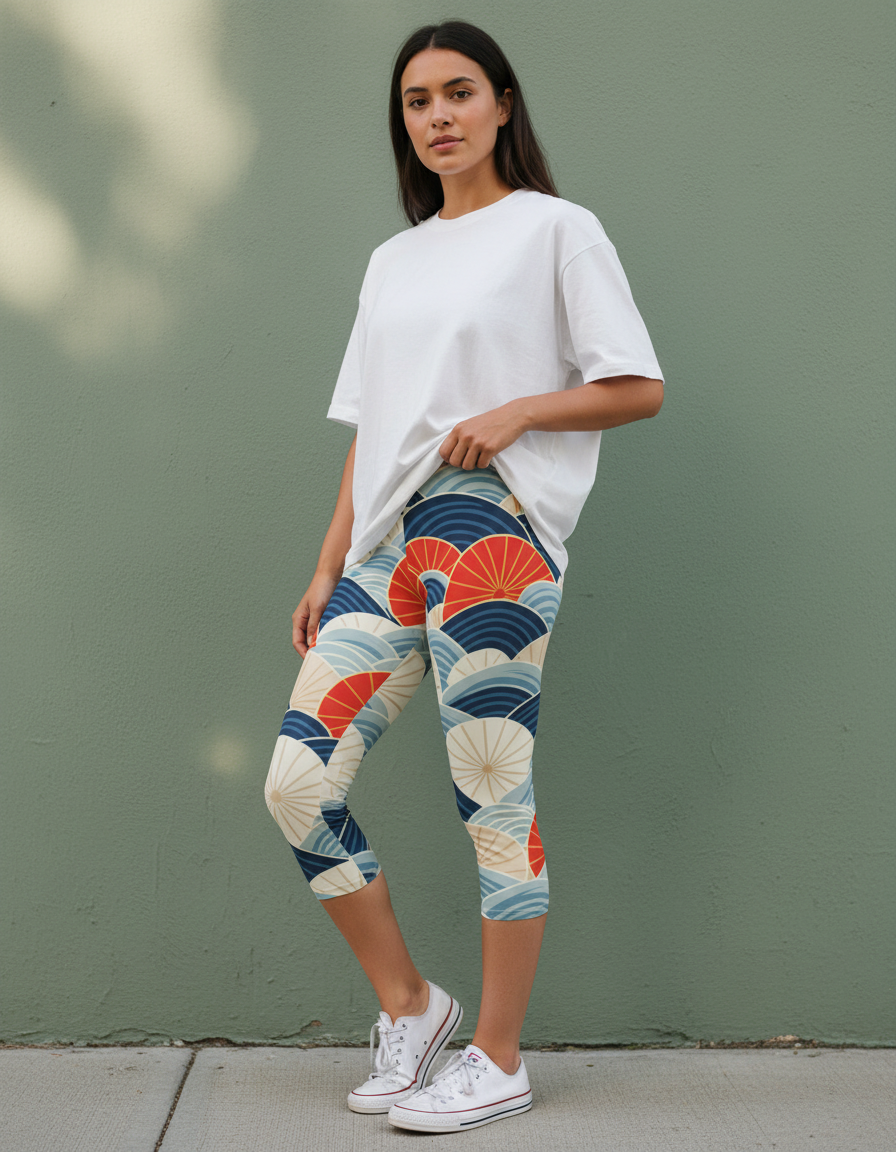 White Onyx Hikari capri leggings
