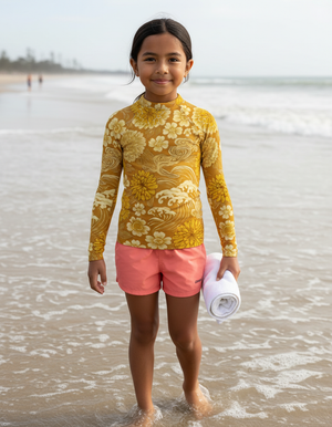 Kids Yellow Edo kids rashguards