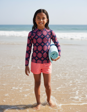 Kids Electric Fuchsia Yuki kids rashguards
