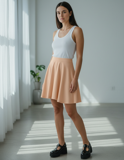 Apricot Skater Skirt skater skirt