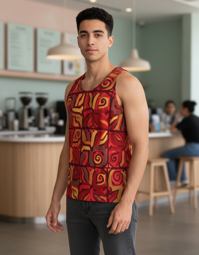 Men's Fiery Red Tango Tank Top tank top