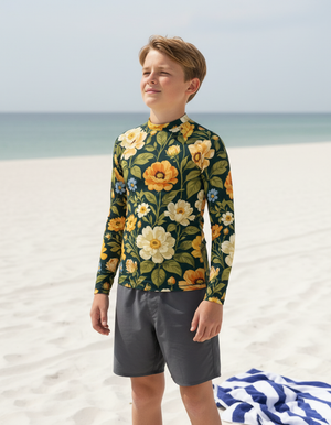 Lemon Yellow Elysium Youth Rash Guard Youth Rash Guard — Dripper