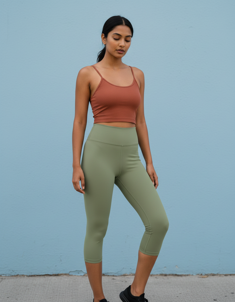 Artichoke Capri Yoga Leggings Capri Yoga Leggings — Dripper