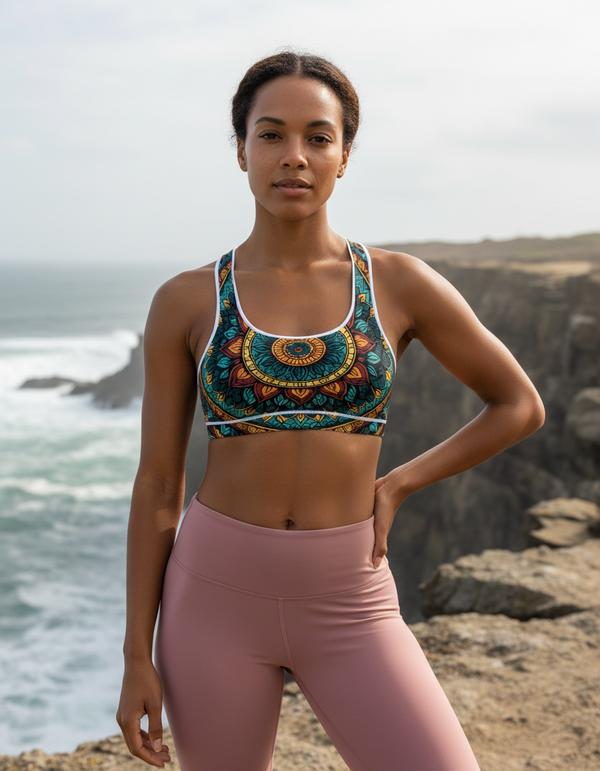 Mosaic Longline Sports Bra Classic longline sports bras