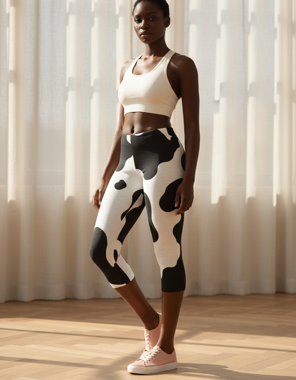 Bovine Capri Leggings Capri Leggings — Dripper
