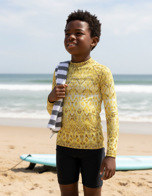 Kids Lemon Yellow Siam kids rashguards
