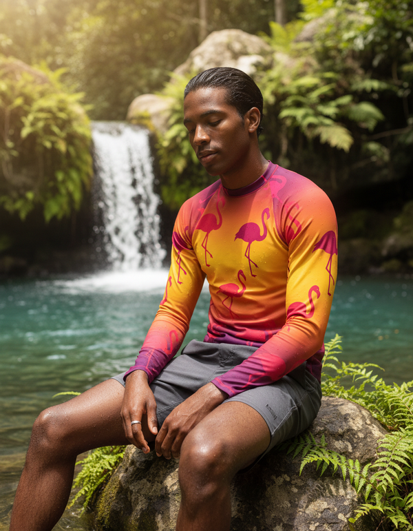 Coral Rash Guard bikini — Dripper