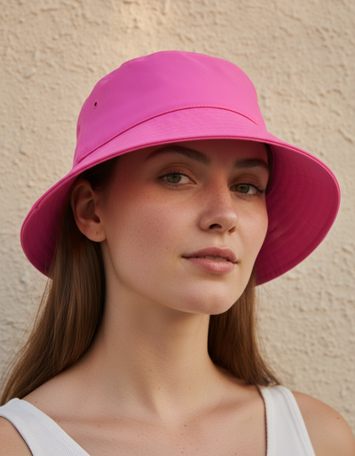 Neon Pink Bucket Hat bucket hat