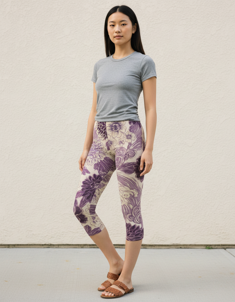 Burnished Lilac Edo capri leggings