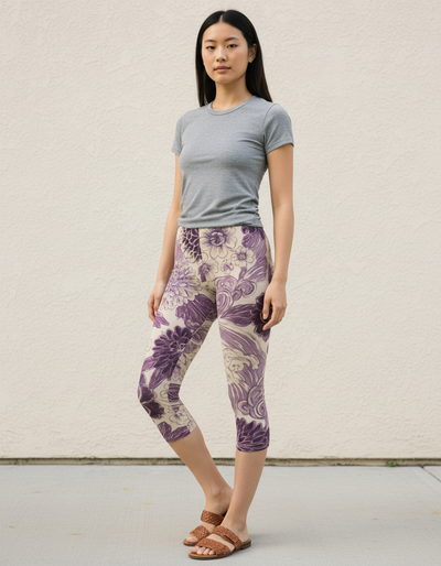 Burnished Lilac Edo Capri Leggings capri leggings