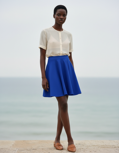 Klein Blue Skater Skirt skater skirt