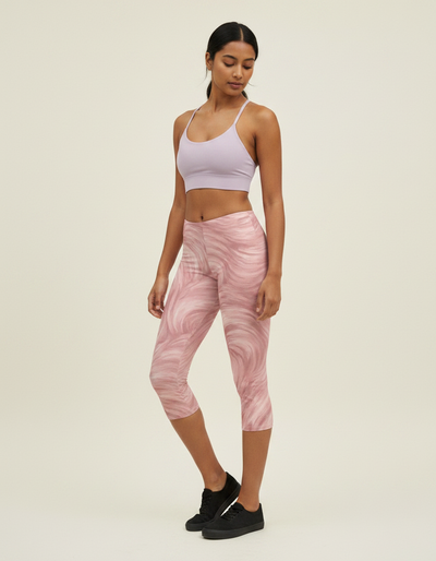 Millennial Pink Lumina Capri Leggings capri leggings