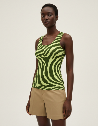 Women's Runway Chartreuse Mosaic Tank Top tank top