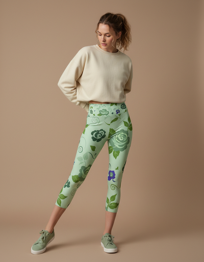 Jelly Mint Belleza Capri Yoga Leggings capri yoga leggings
