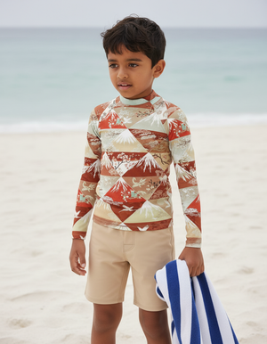 Kids Burnt Sienna Zenith kids rashguards