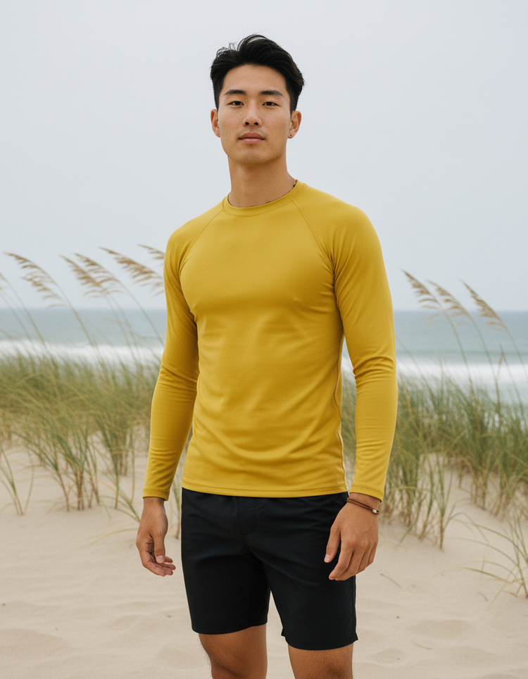 Bauhaus Yellow Rash Guard Men's Rashguard — Dripper