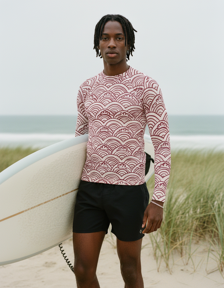 Men's Amaranth Aoi men's rashguards