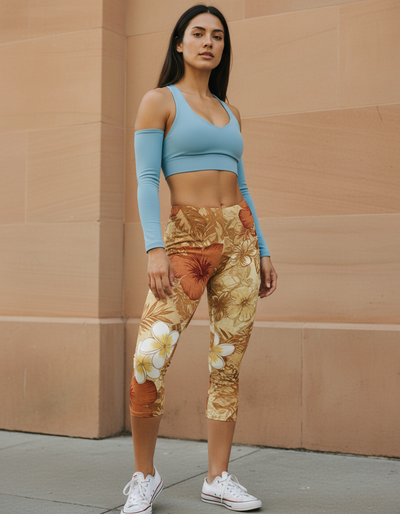 Burnt Sienna Kumu Capri Leggings capri leggings