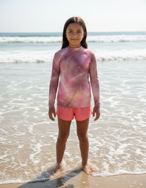 Millennial Pink Frost Youth Rash Guard Youth Rash Guard — Dripper