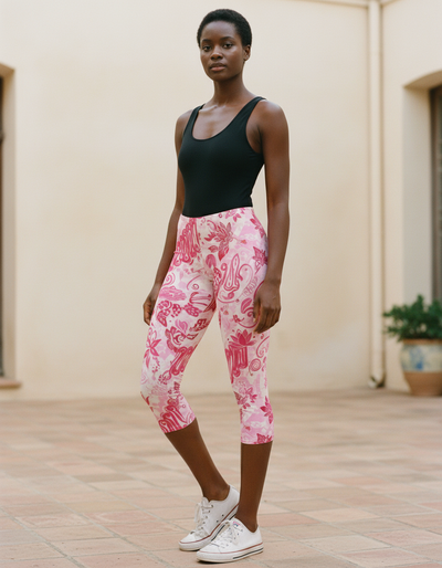 Hot Pink Cita Capri Leggings capri leggings