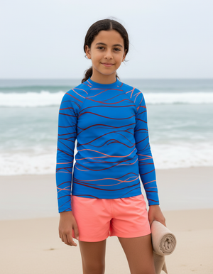 Youth Lava Falls Aqua youth rashguards