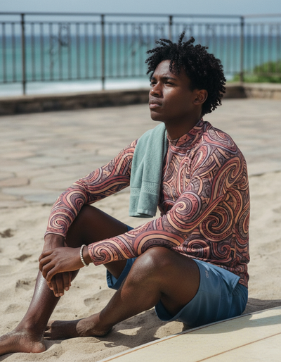 Men's Tea Rose Spectrum rash guard