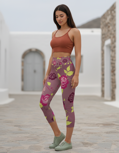 Amaranth Belleza Capri Yoga Leggings capri yoga leggings