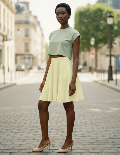 Cream Skater Skirt skater skirt
