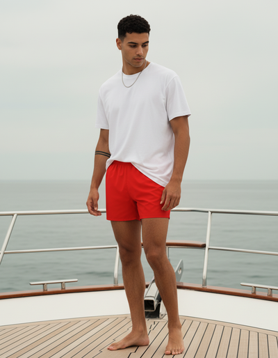 Ferrari Red Men's Swim Trunks swim trunks