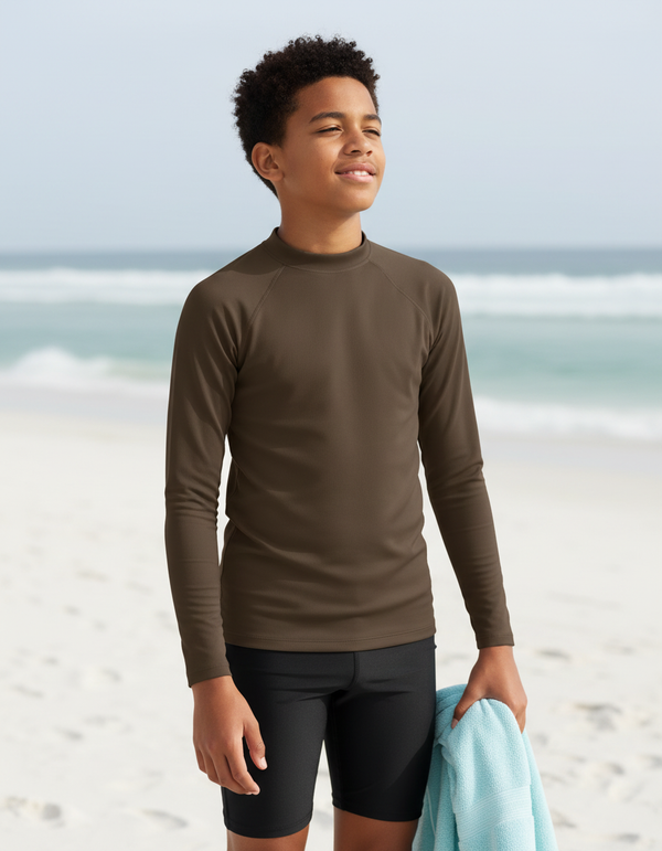Coffee Bean Youth Rash Guard