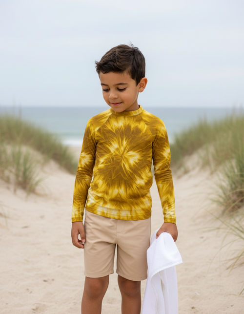 Yellow Glacier Kids Rash Guard Kids Rash Guard — Dripper